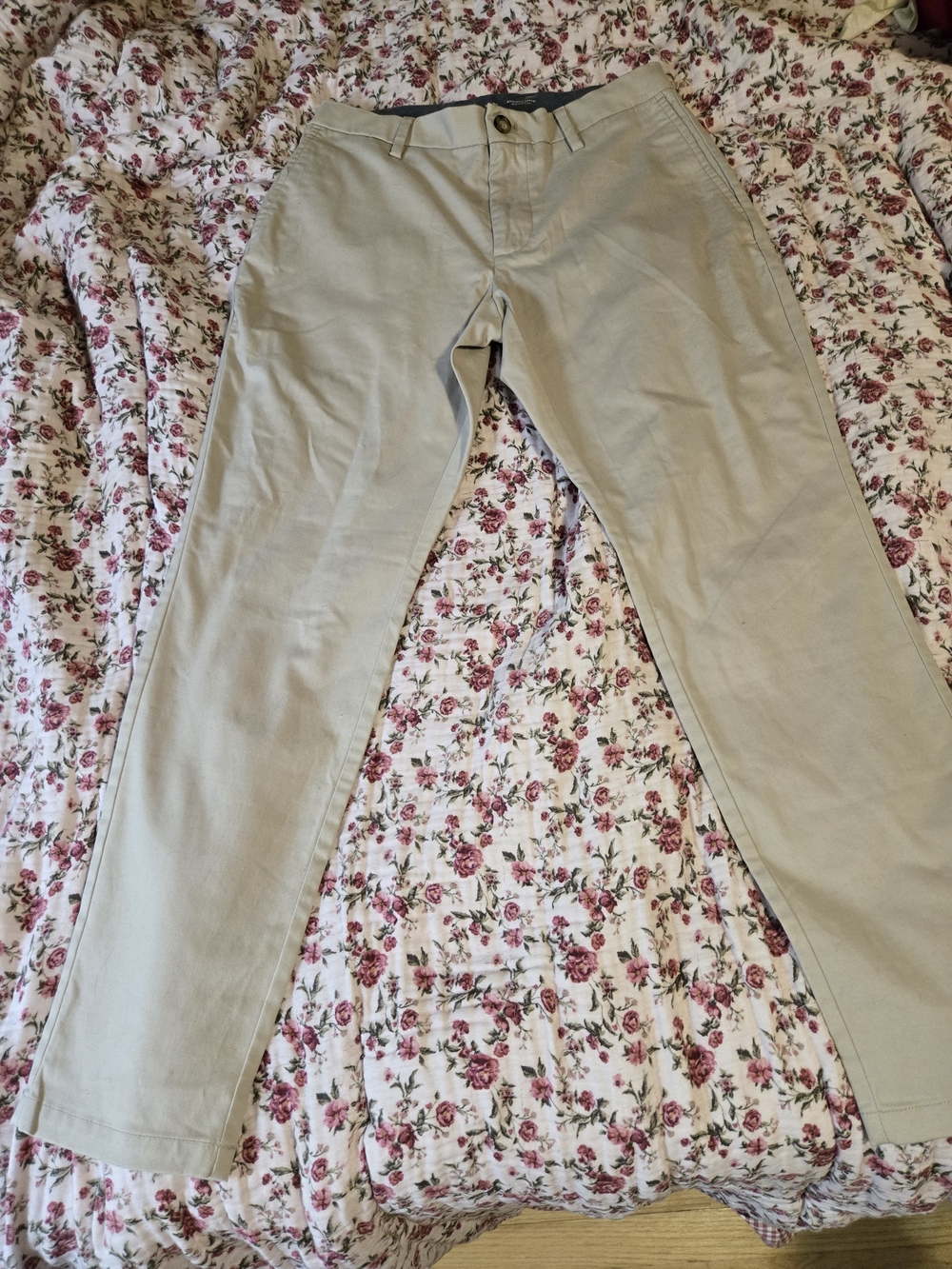 Old Navy Beige Athletic Taper Chino Pants